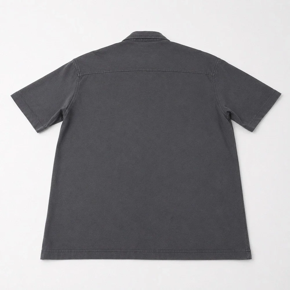 Prana Button Down Shirt Mens Large Grey Short Sleeve Organic Cotton Slub Casual - Picture 4 of 6